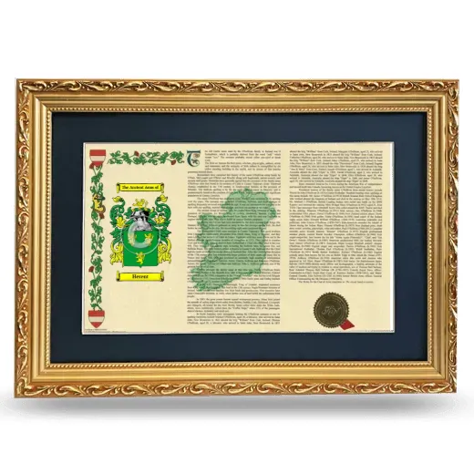 Herent Deluxe Armorial Landscape Framed - Gold