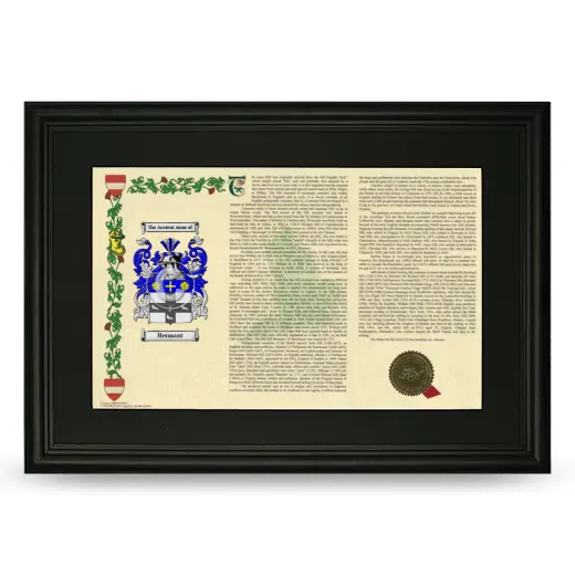 Hermant Deluxe Armorial Landscape Framed- Black
