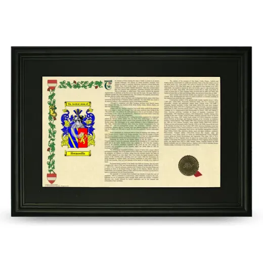 Hermosilla Deluxe Armorial Landscape Framed- Black