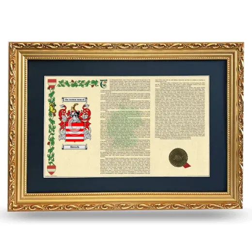 Hersch Deluxe Armorial Landscape Framed - Gold