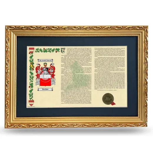 Hershee Deluxe Armorial Landscape Framed - Gold