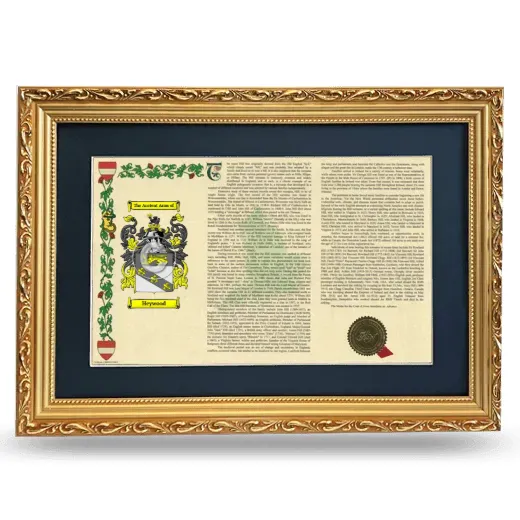 Heywood Deluxe Armorial Landscape Framed - Gold