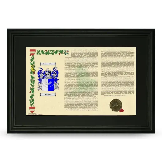 Hikman Deluxe Armorial Landscape Framed- Black