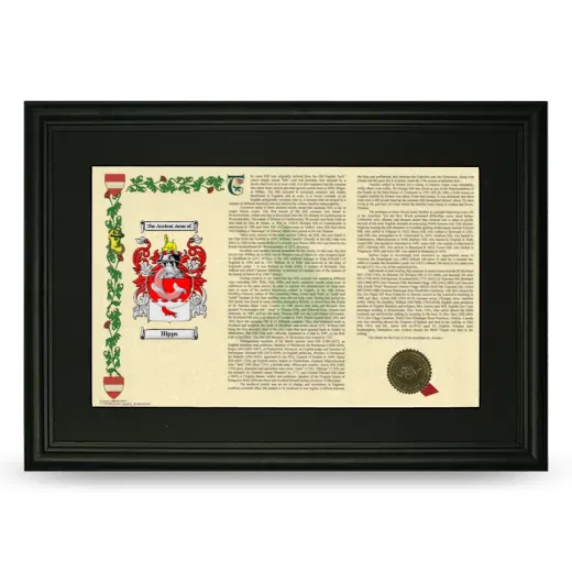 Hipps Deluxe Armorial Landscape Framed- Black