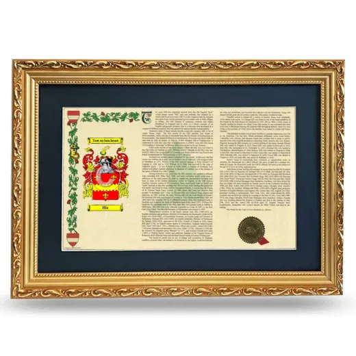 Hix Deluxe Armorial Landscape Framed - Gold