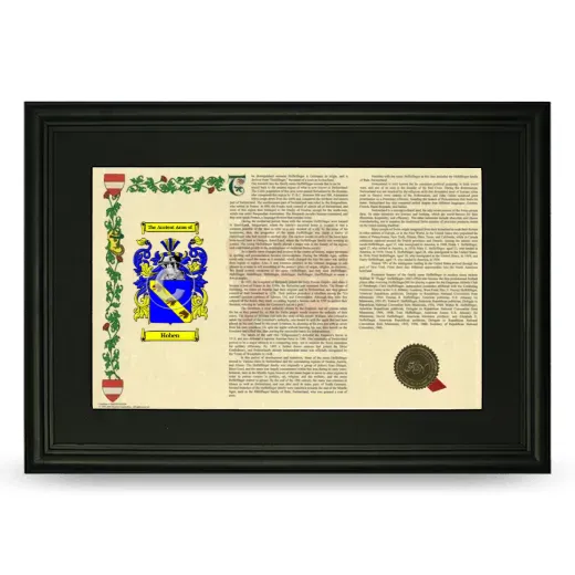 Hoben Deluxe Armorial Landscape Framed- Black