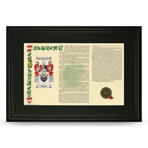 Hoefler Deluxe Armorial Landscape Framed- Black