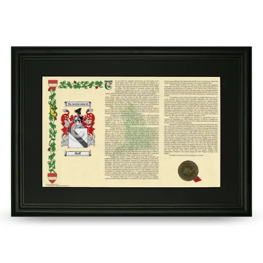 Hoff Deluxe Armorial Landscape Framed- Black