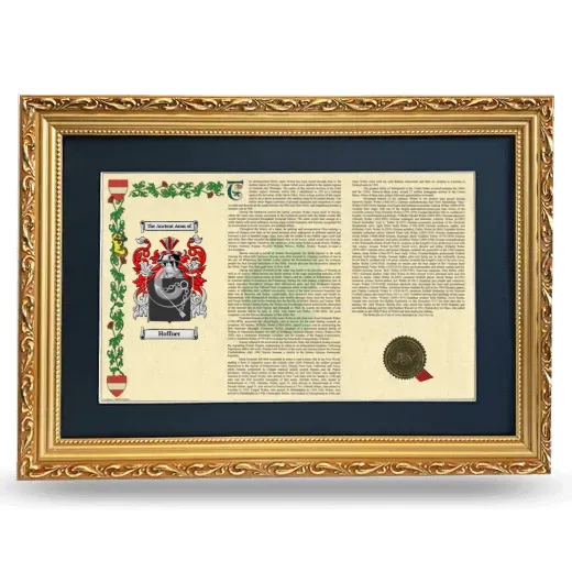 Hoffner Deluxe Armorial Landscape Framed - Gold