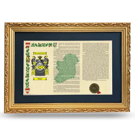 Hogen Deluxe Armorial Landscape Framed - Gold