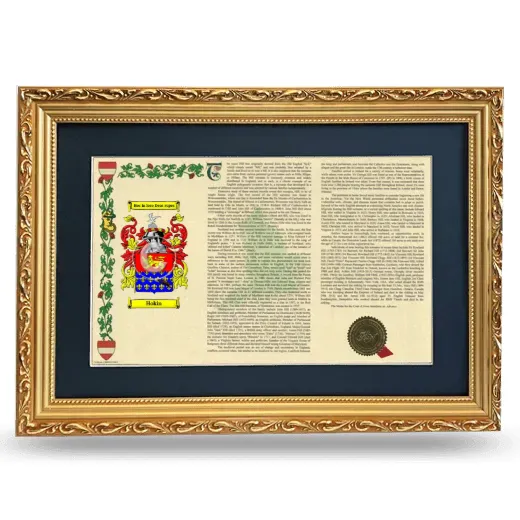 Hokin Deluxe Armorial Landscape Framed - Gold