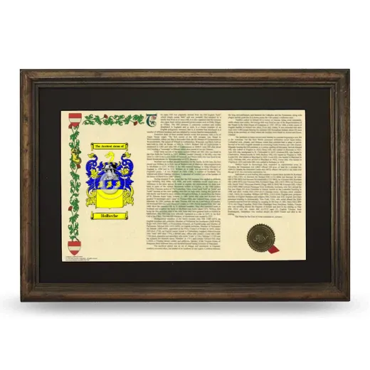Holbeche Deluxe Armorial Landscape Framed - Brown