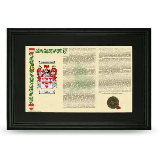 Holden Deluxe Armorial Landscape Framed- Black