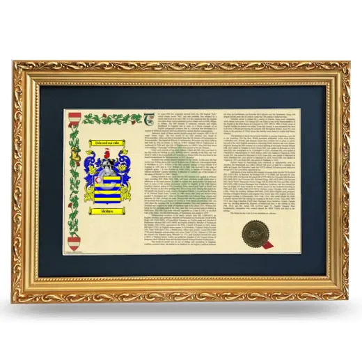 Holms Deluxe Armorial Landscape Framed - Gold