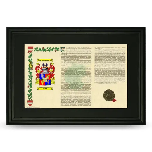 Holst Deluxe Armorial Landscape Framed- Black