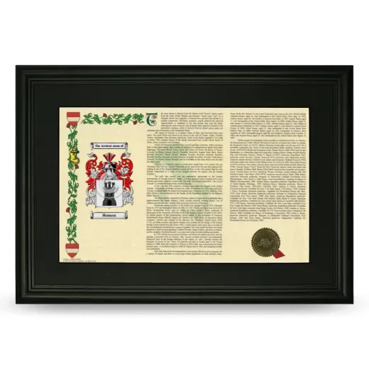 Homan Deluxe Armorial Landscape Framed- Black