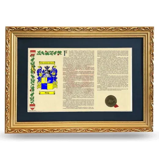 Hong Deluxe Armorial Landscape Framed - Gold