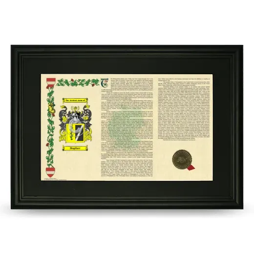 Hopfner Deluxe Armorial Landscape Framed- Black