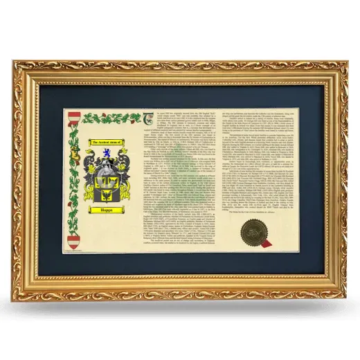 Hopps Deluxe Armorial Landscape Framed - Gold