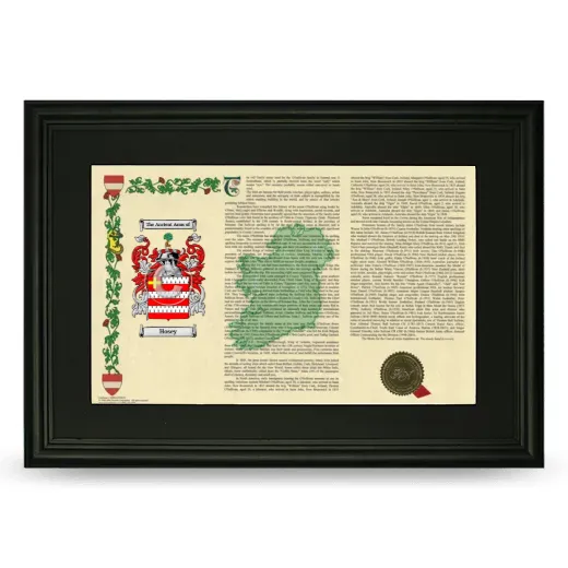 Hosey Deluxe Armorial Landscape Framed- Black