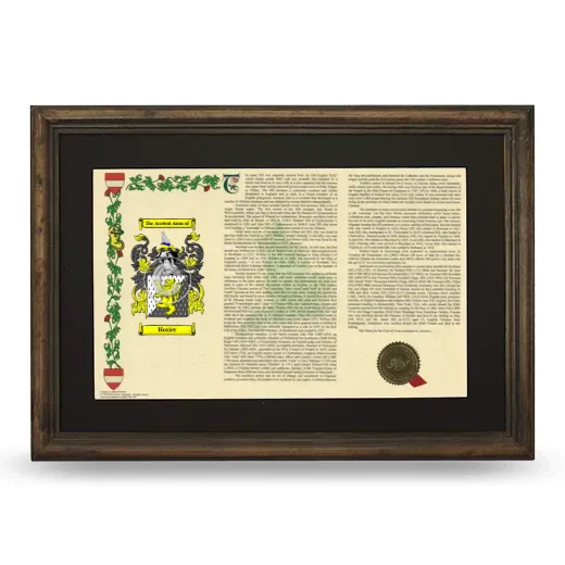 Hosier Deluxe Armorial Landscape Framed - Brown