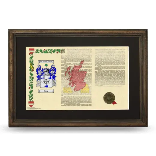 Houg Deluxe Armorial Landscape Framed - Brown