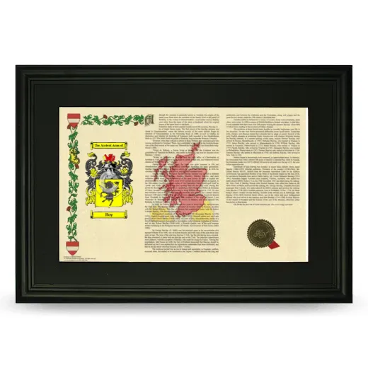 Hoy Deluxe Armorial Landscape Framed- Black