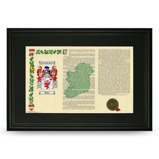 Hoyer Deluxe Armorial Landscape Framed- Black