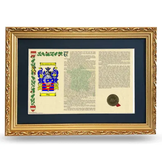 Hug Deluxe Armorial Landscape Framed - Gold