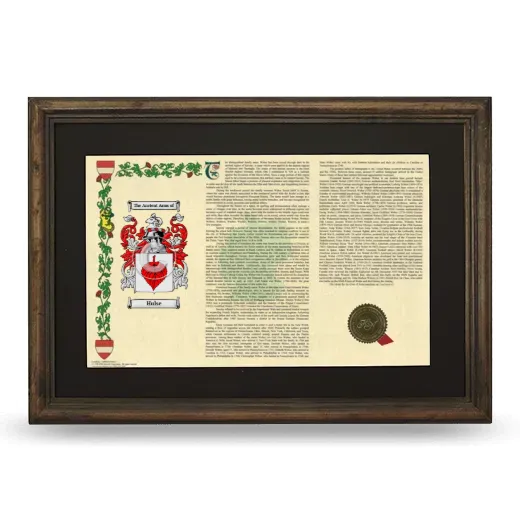 Hulse Deluxe Armorial Landscape Framed - Brown