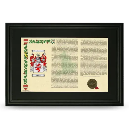Hulten Deluxe Armorial Landscape Framed- Black