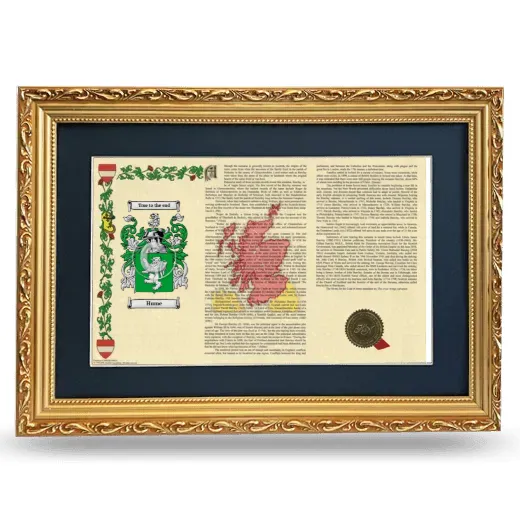 Hume Deluxe Armorial Landscape Framed - Gold