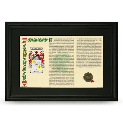 Hummer Deluxe Armorial Landscape Framed- Black