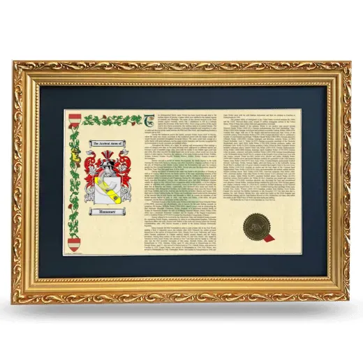 Hummer Deluxe Armorial Landscape Framed - Gold