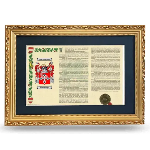 Humphreys Deluxe Armorial Landscape Framed - Gold