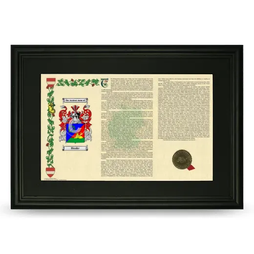 Hunke Deluxe Armorial Landscape Framed- Black
