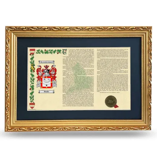 Hunks Deluxe Armorial Landscape Framed - Gold