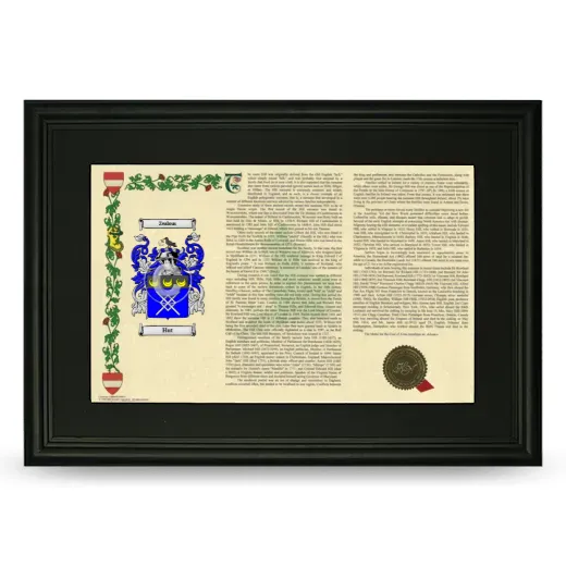 Hut Deluxe Armorial Landscape Framed- Black