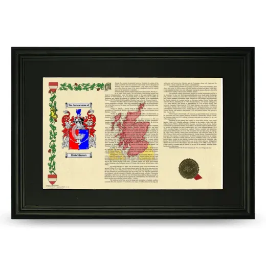 Hutchinson Deluxe Armorial Landscape Framed- Black