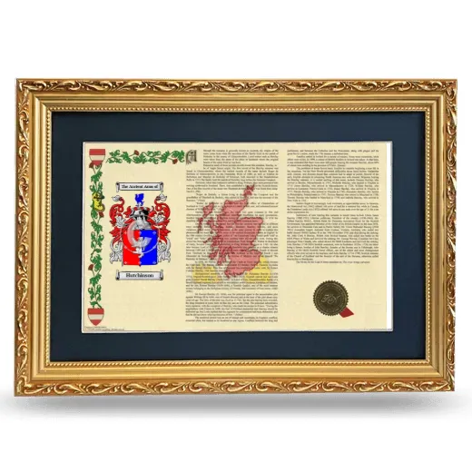 Hutchinson Deluxe Armorial Landscape Framed - Gold