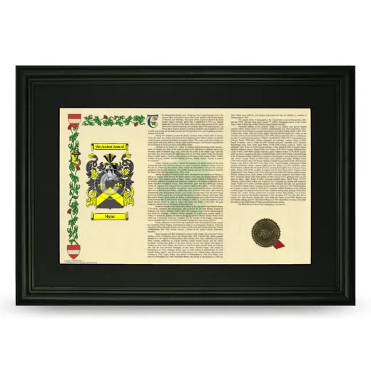 Hynz Deluxe Armorial Landscape Framed- Black