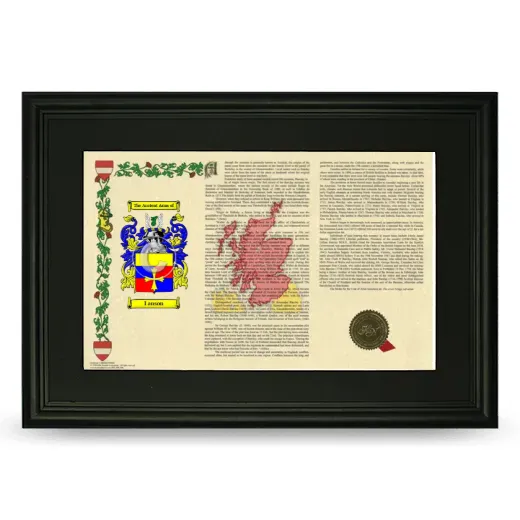 I anson Deluxe Armorial Landscape Framed- Black