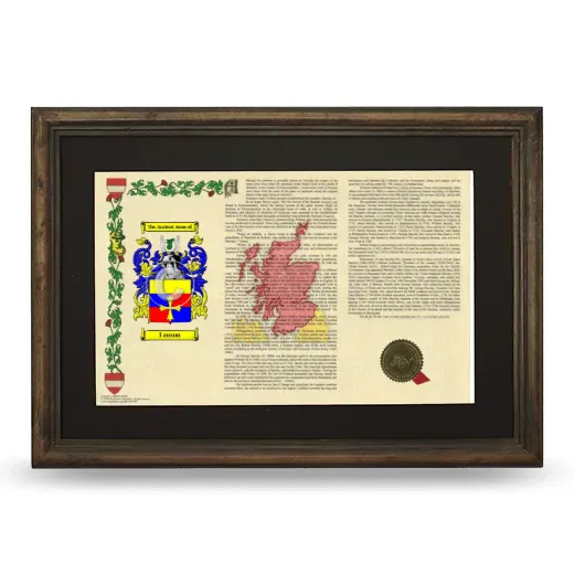 I anson Deluxe Armorial Landscape Framed - Brown