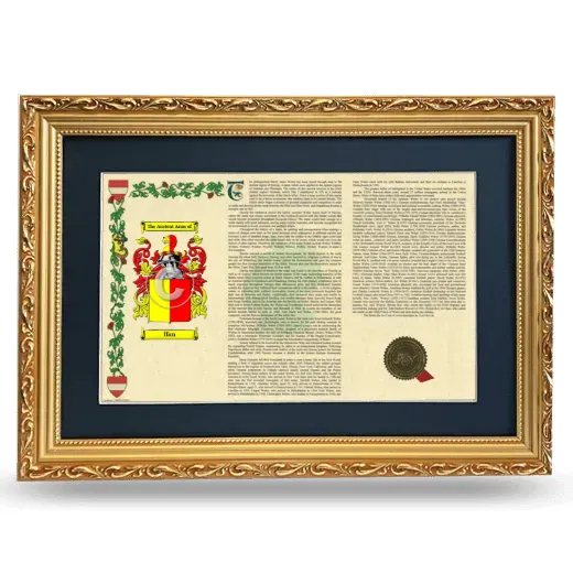Ifan Deluxe Armorial Landscape Framed - Gold
