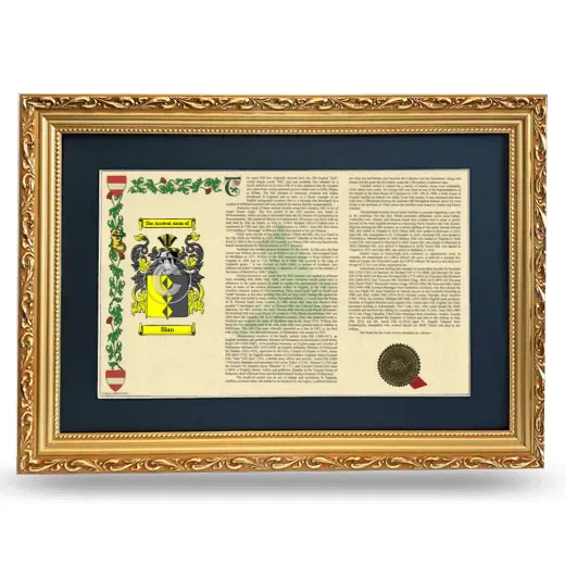 Ilian Deluxe Armorial Landscape Framed - Gold