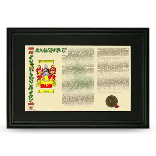 Ipsam Deluxe Armorial Landscape Framed- Black