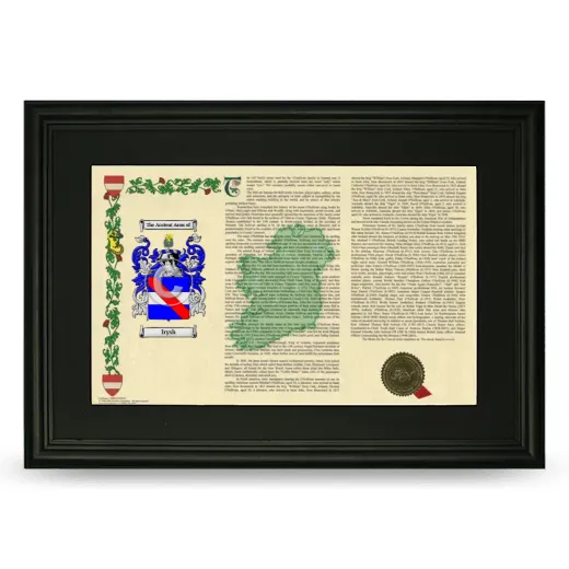 Irysh Deluxe Armorial Landscape Framed- Black