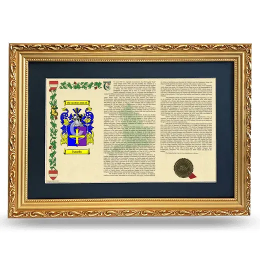 Isaacks Deluxe Armorial Landscape Framed - Gold