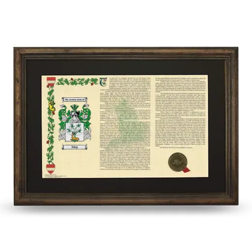 Islop Deluxe Armorial Landscape Framed - Brown