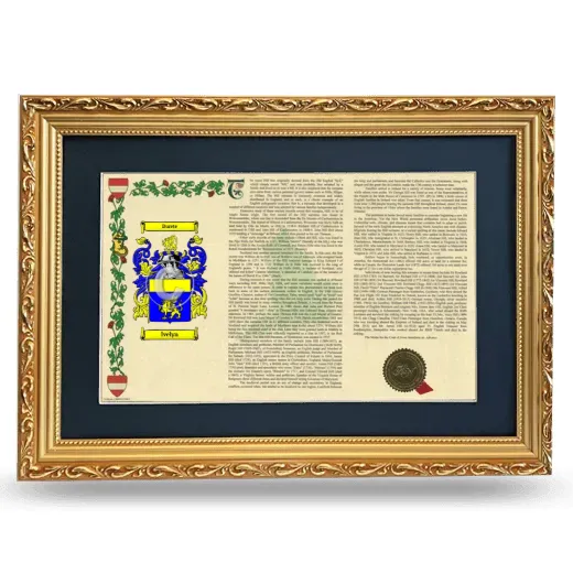 Ivelyn Deluxe Armorial Landscape Framed - Gold